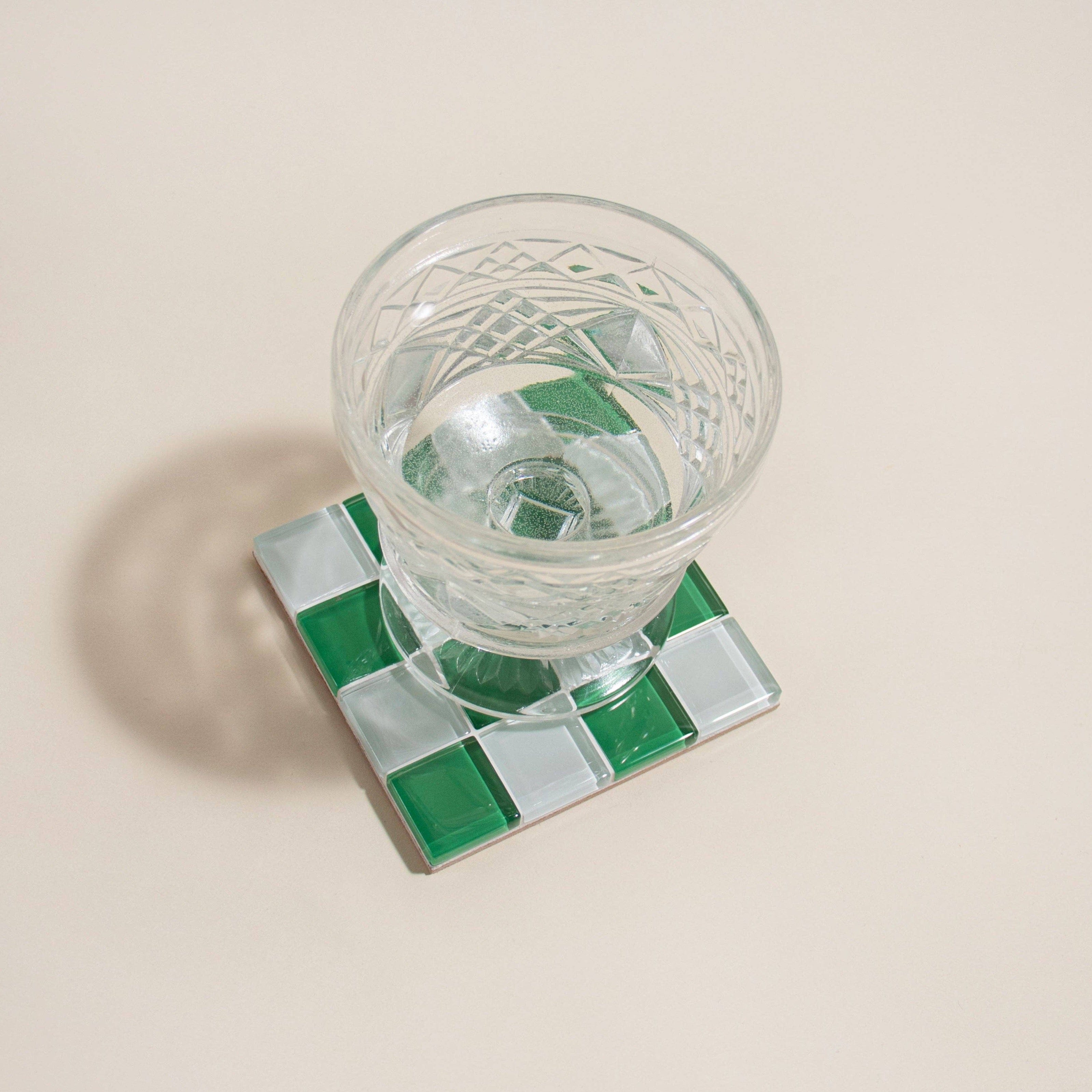Subtle Art Studios Glass Tile Coasters - 22 colours Key Lime Pie Milk Chocolate by Subtle Art Studios