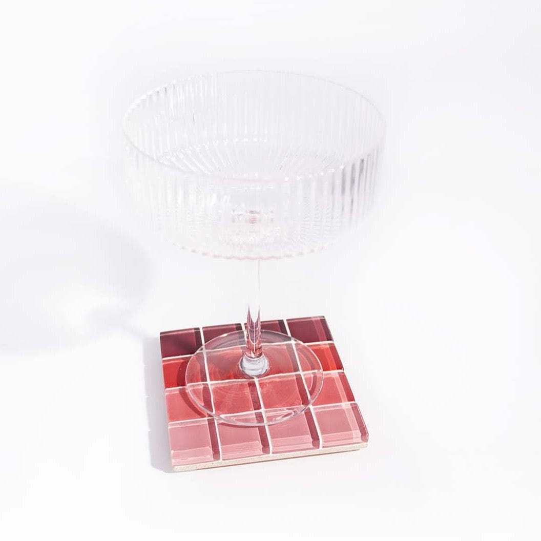 Subtle Art Studios Glass Tile Coasters - 22 colours Ombre Blush by Subtle Art Studios