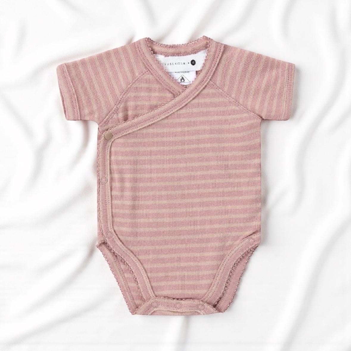 Susukoshi Organic Cotton Kimono Baby Suit - 5 Colours Candy Floss by Susukoshi