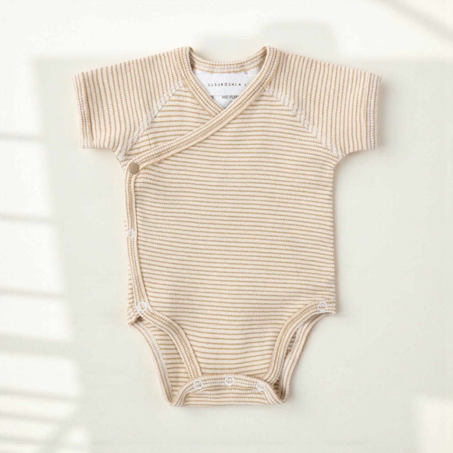 Susukoshi Organic Cotton Kimono Baby Suit - 5 Colours Honey by Susukoshi