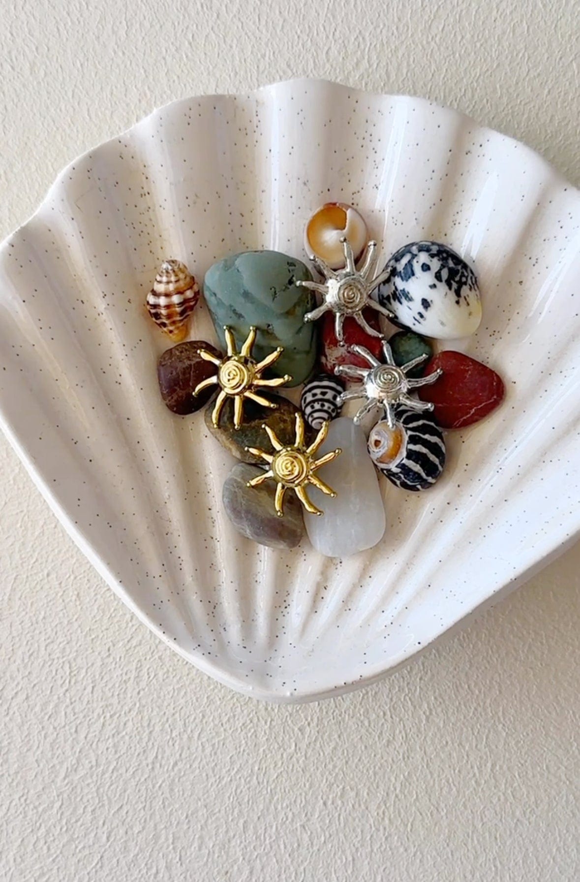 Tangalooma Sun Studs in Gold by Briwok