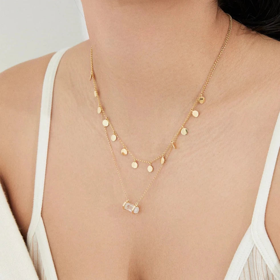 Teeny Tiny Mini Healing Necklace Clear Quartz by Krystle Knight