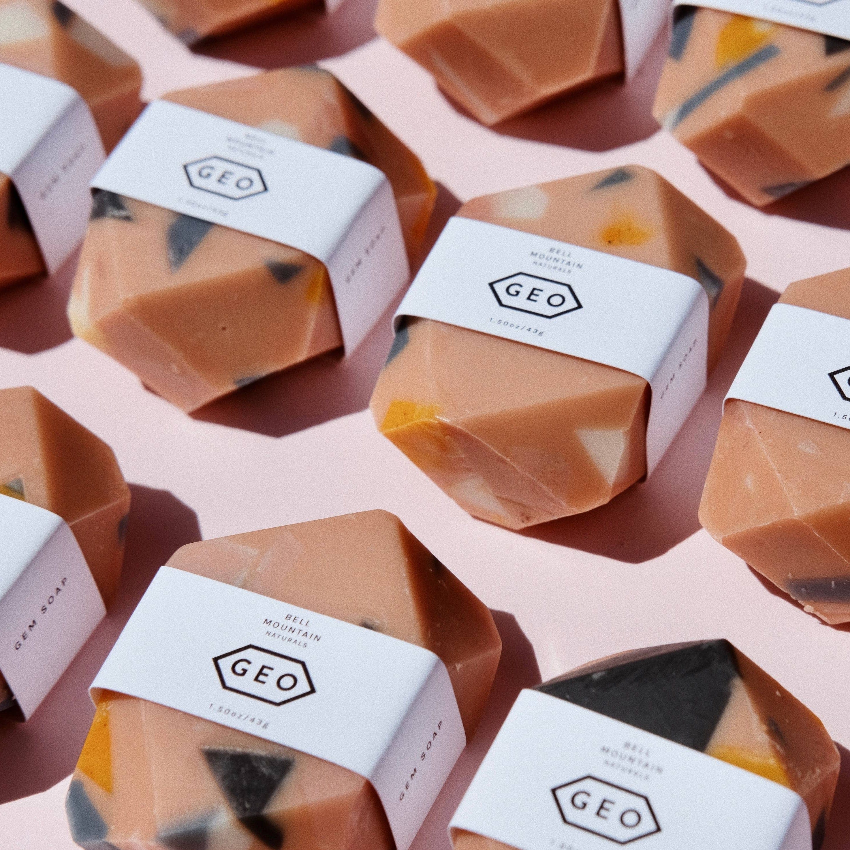 Terrazzo mini gem bar soap Pink by Bell Mountain Naturals
