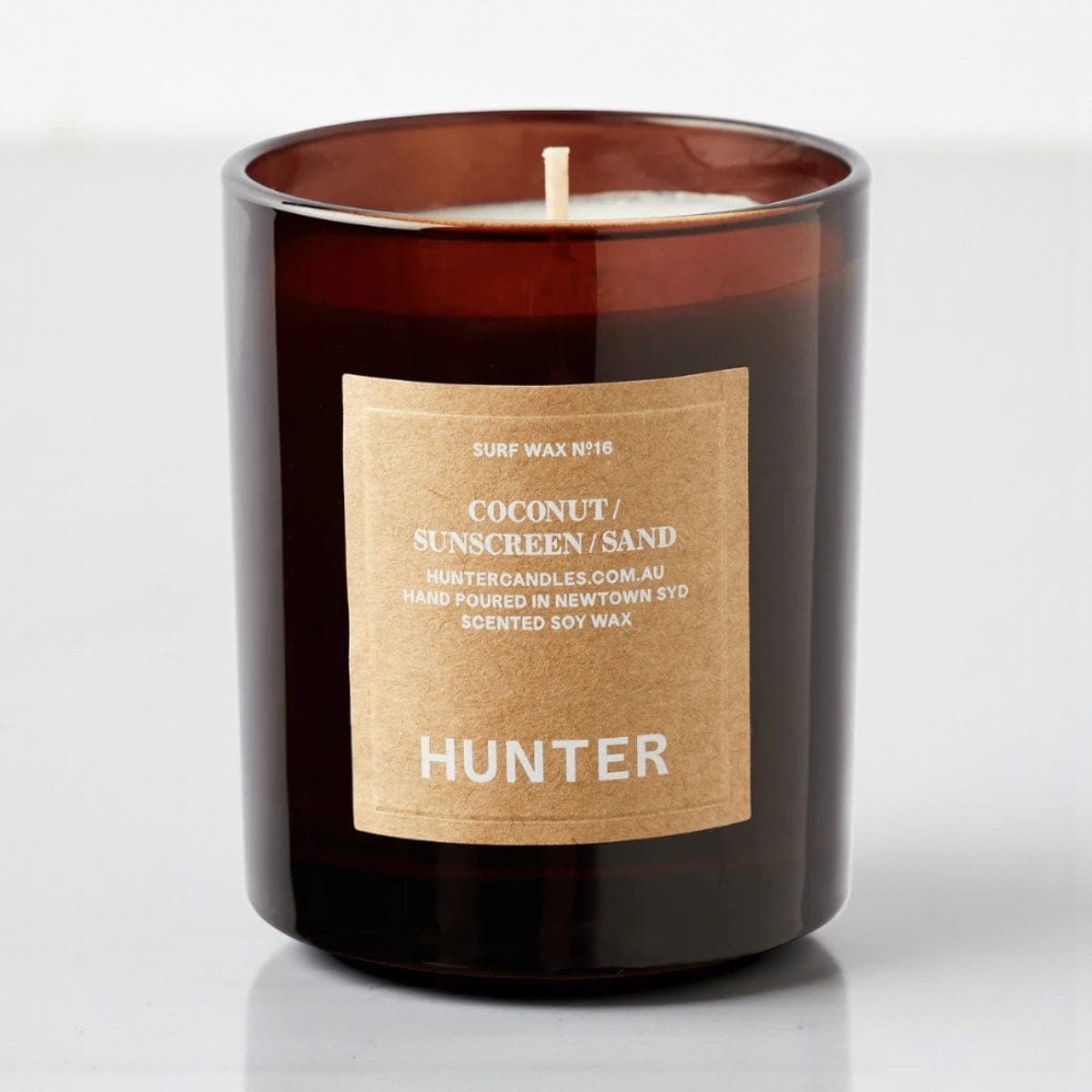 UNBOXED Surf Wax Candle - coconut + sunscreen + sand by Hunter