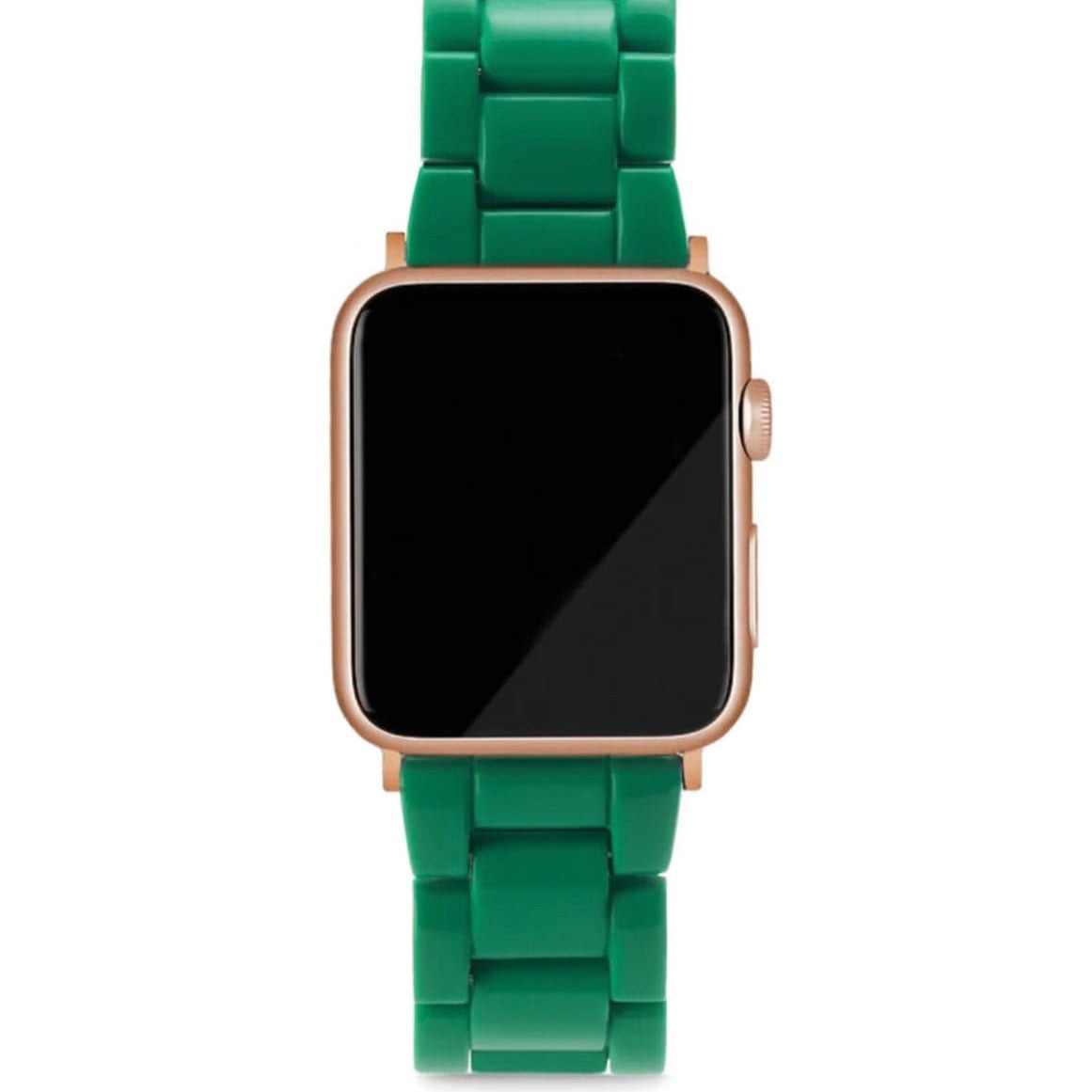 Universal Apple Watch Band/ DELUXE Edition Bright Green with Rose Gold Hardwear by Machete