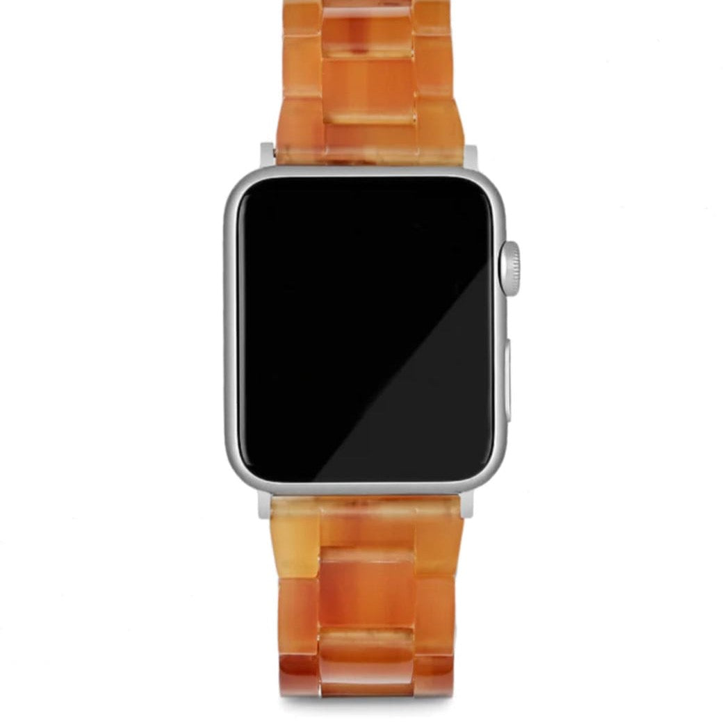 Universal Apple Watch Band/ DELUXE Edition Cognac with Silver Hardwear by Machete