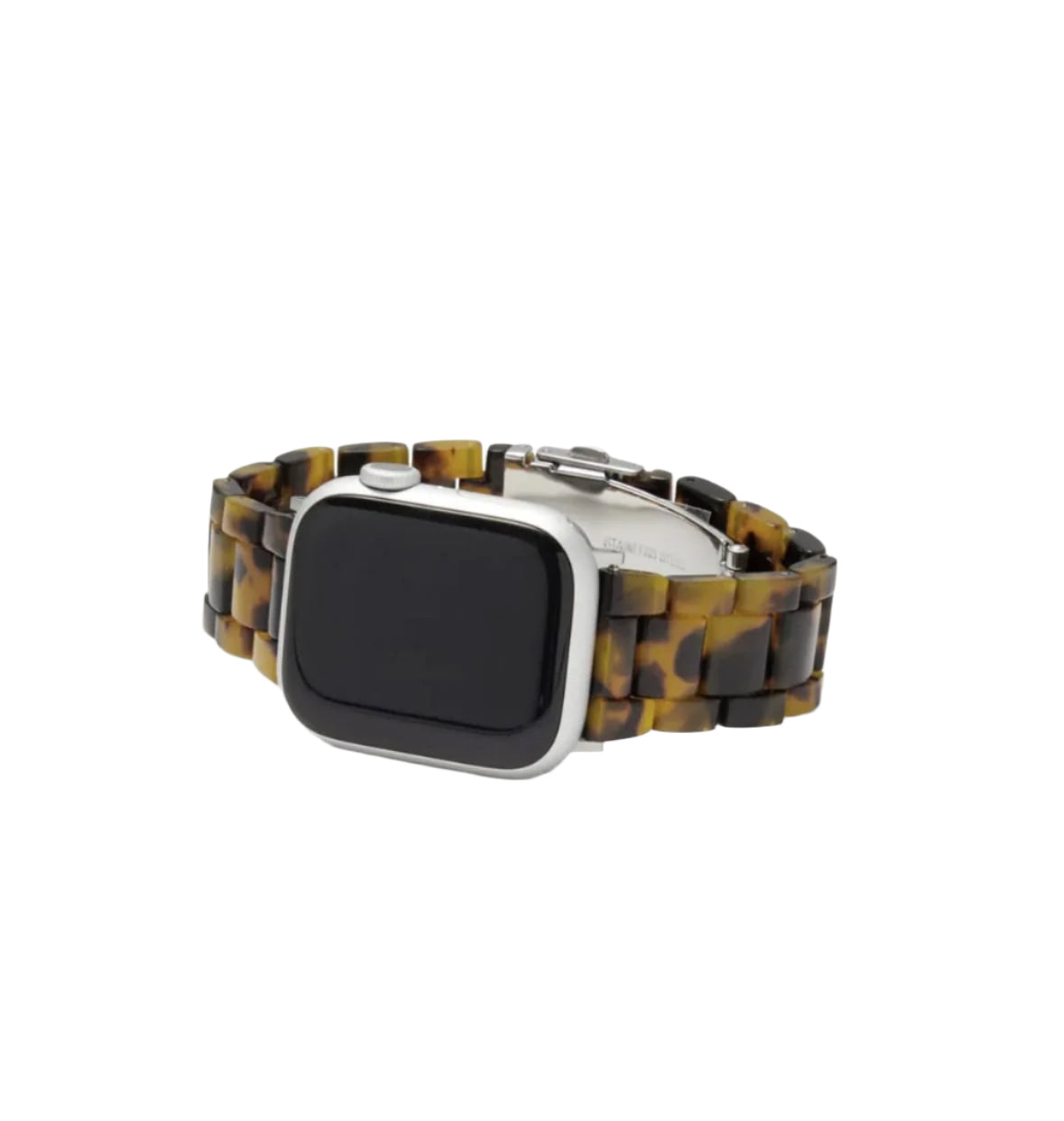 Universal Fit Apple Watch Band Set in Assorted Colours Classic Tortoise with Black Hardware by Machete