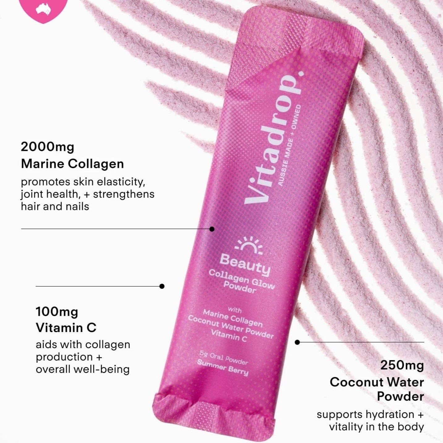 Vitadrop Collagen Glow Powder (10 Serves) by Vitadrop