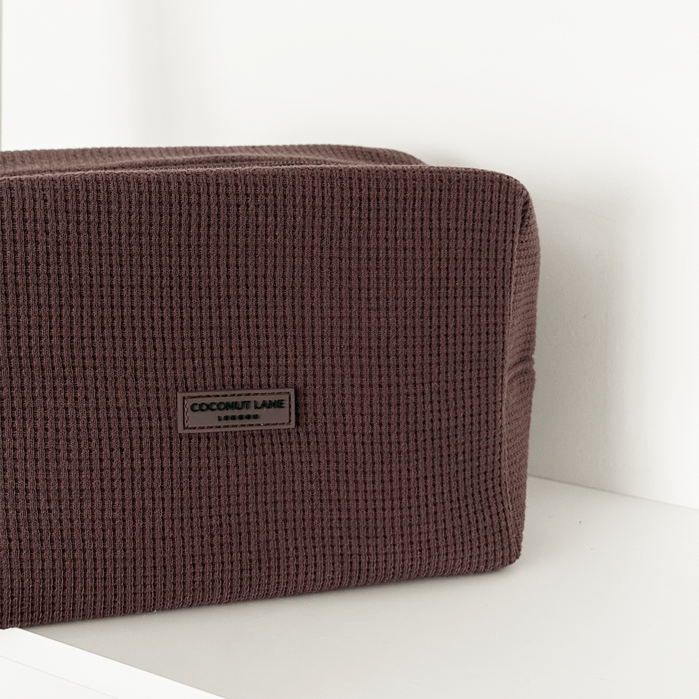 Waffle Makeup Bag - Chocolate by Coconut Lane