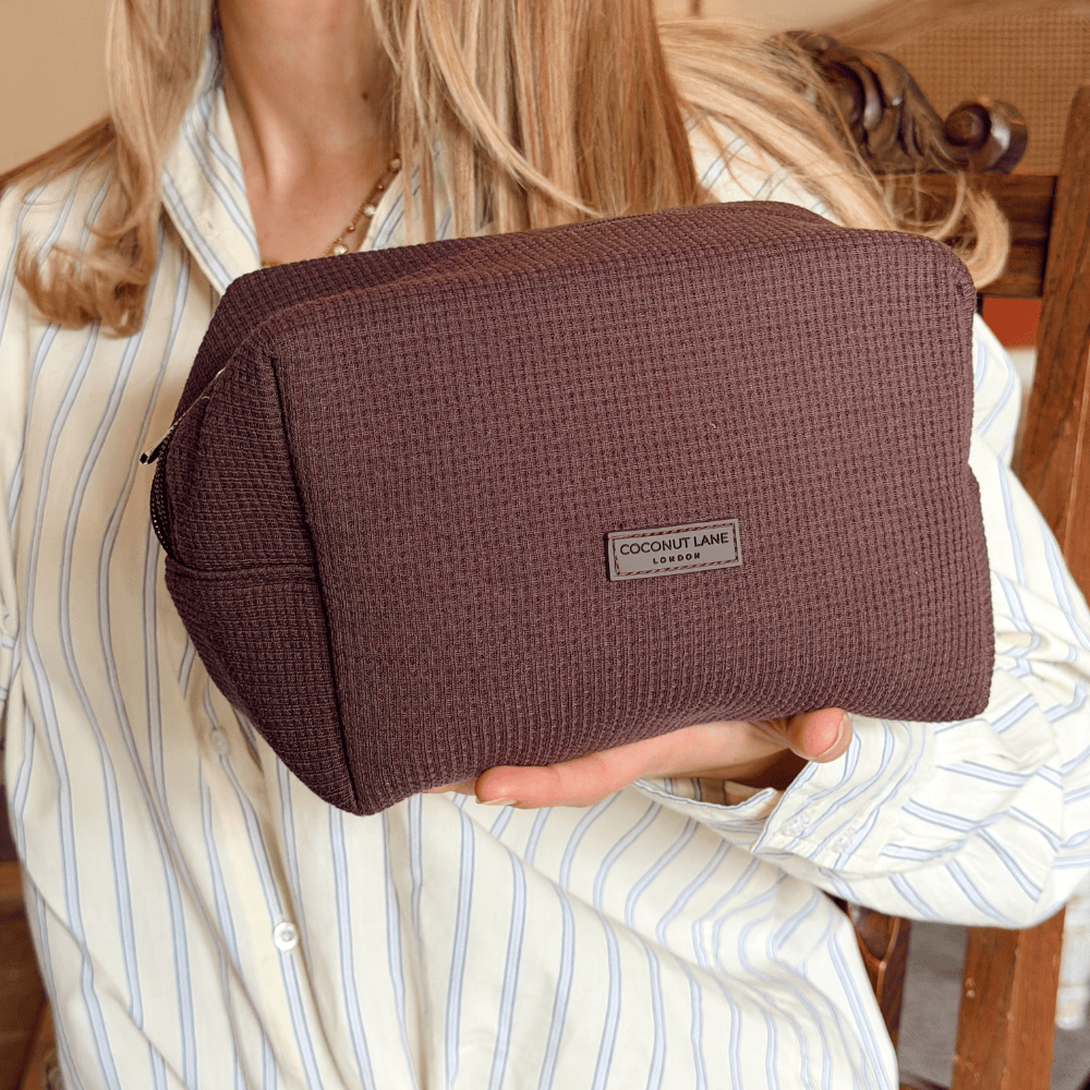 Waffle Makeup Bag - Chocolate by Coconut Lane