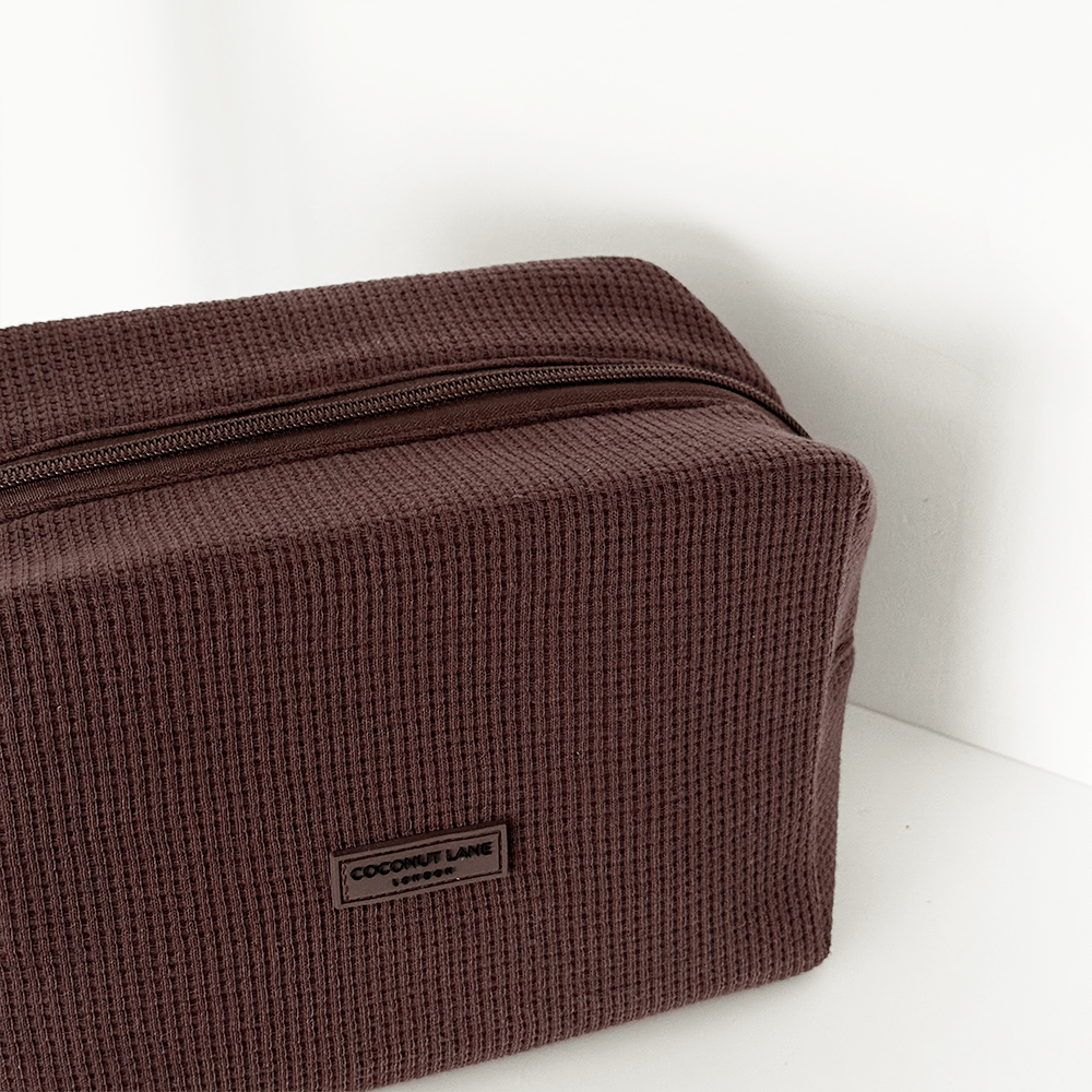 Waffle Makeup Bag - Chocolate by Coconut Lane