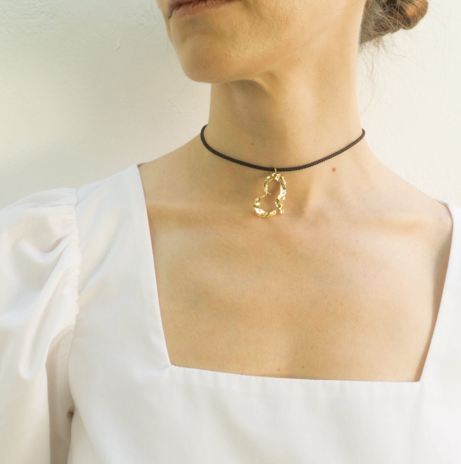 Wavy Heart Choker by Mathe Jewellery