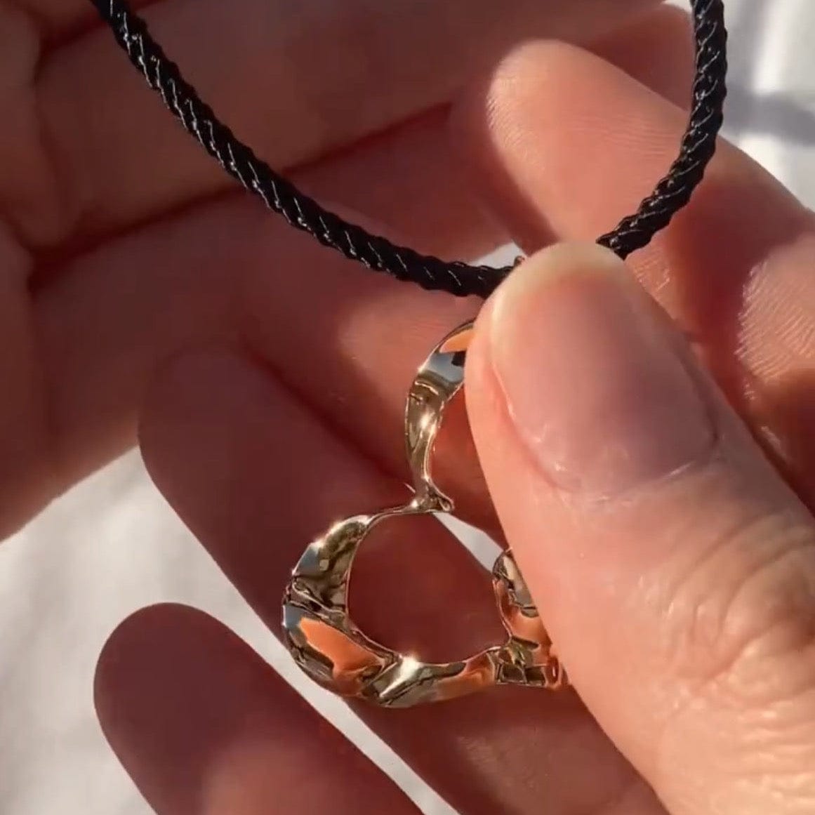 Wavy Heart Choker by Mathe Jewellery
