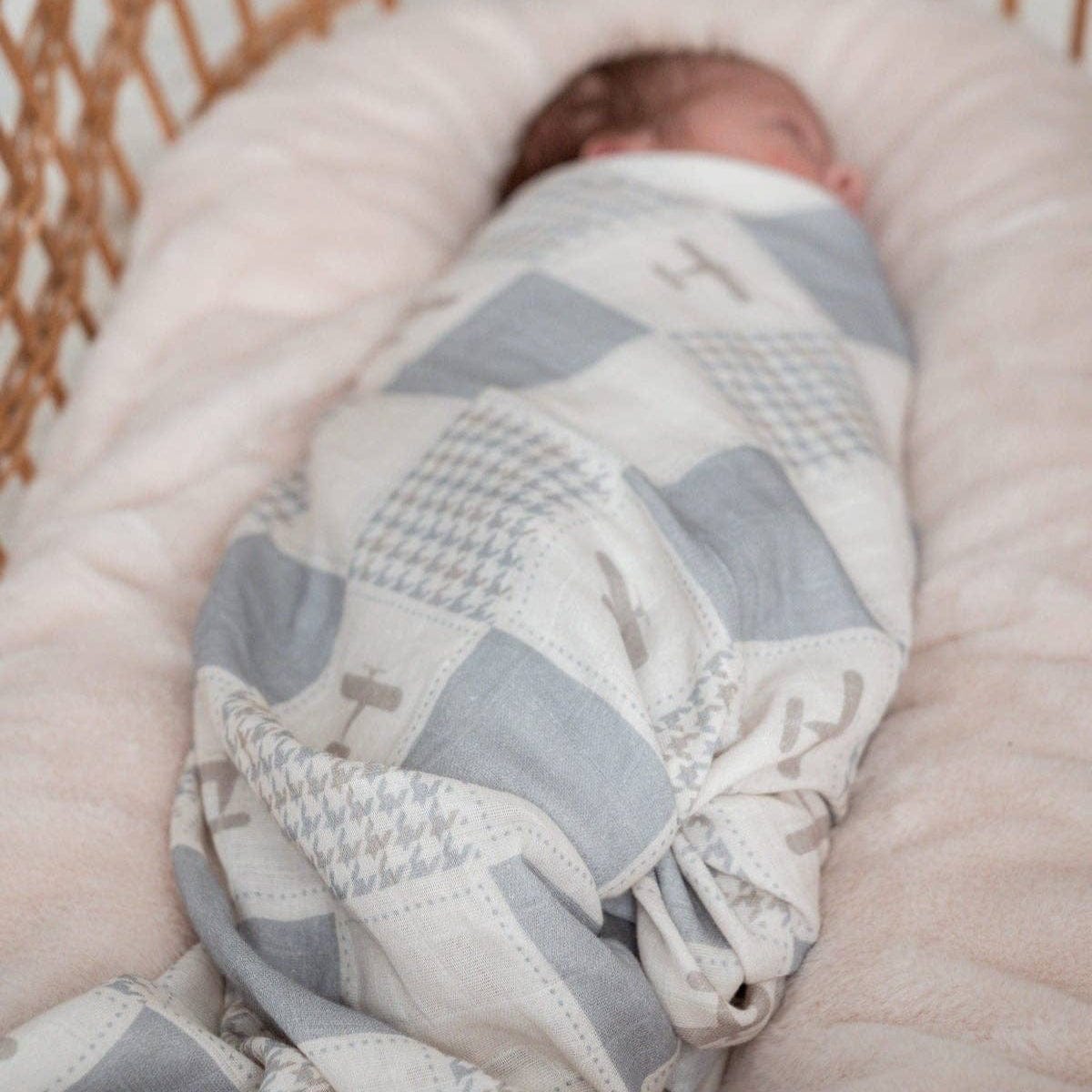 Wright Flyer Swaddle by Pop Ya Tot