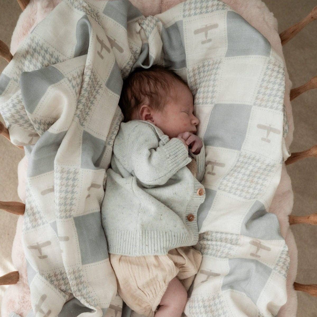 Wright Flyer Swaddle by Pop Ya Tot