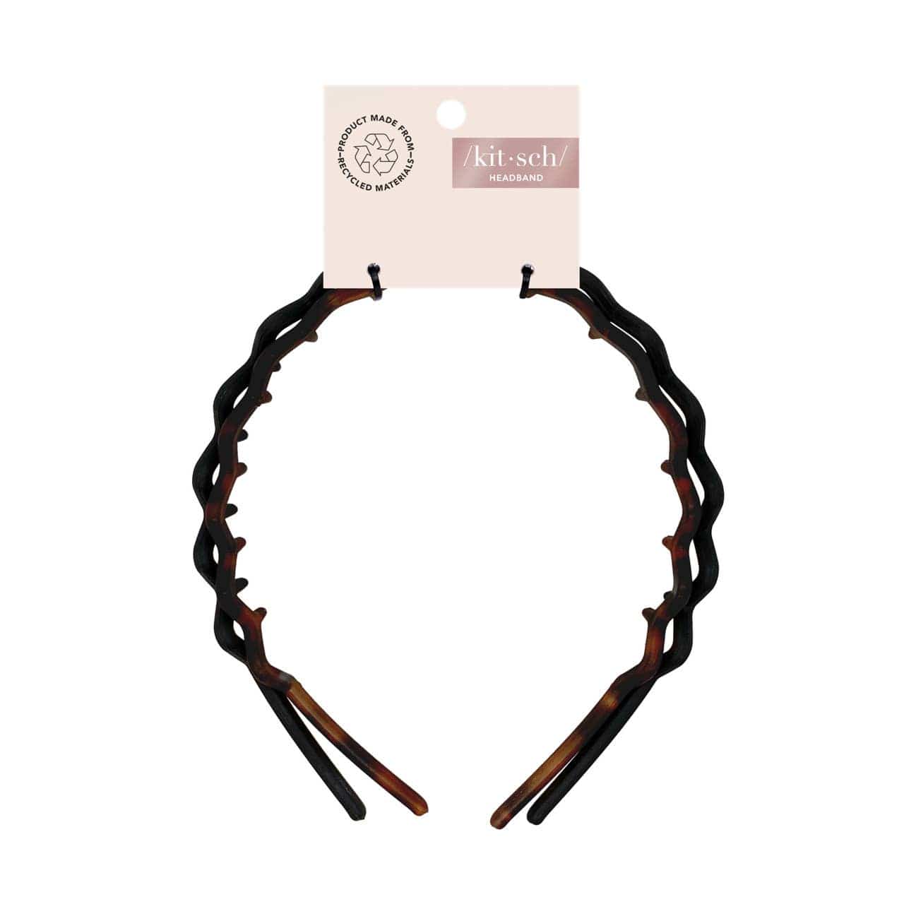 Zig Zag Headband 2pc - Black & Tort by KITSCH