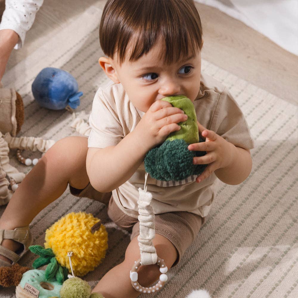 2 Pack Mini Market Brunch Stroller Toys - Broccoli & Tomato by Living Textiles