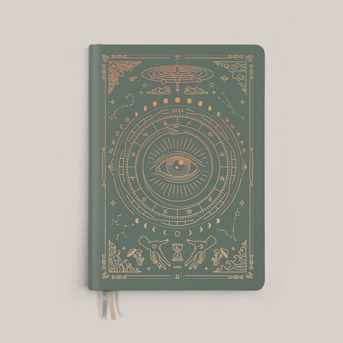 2024 Astrological Planner in Sage and Black Sage by Magic of I