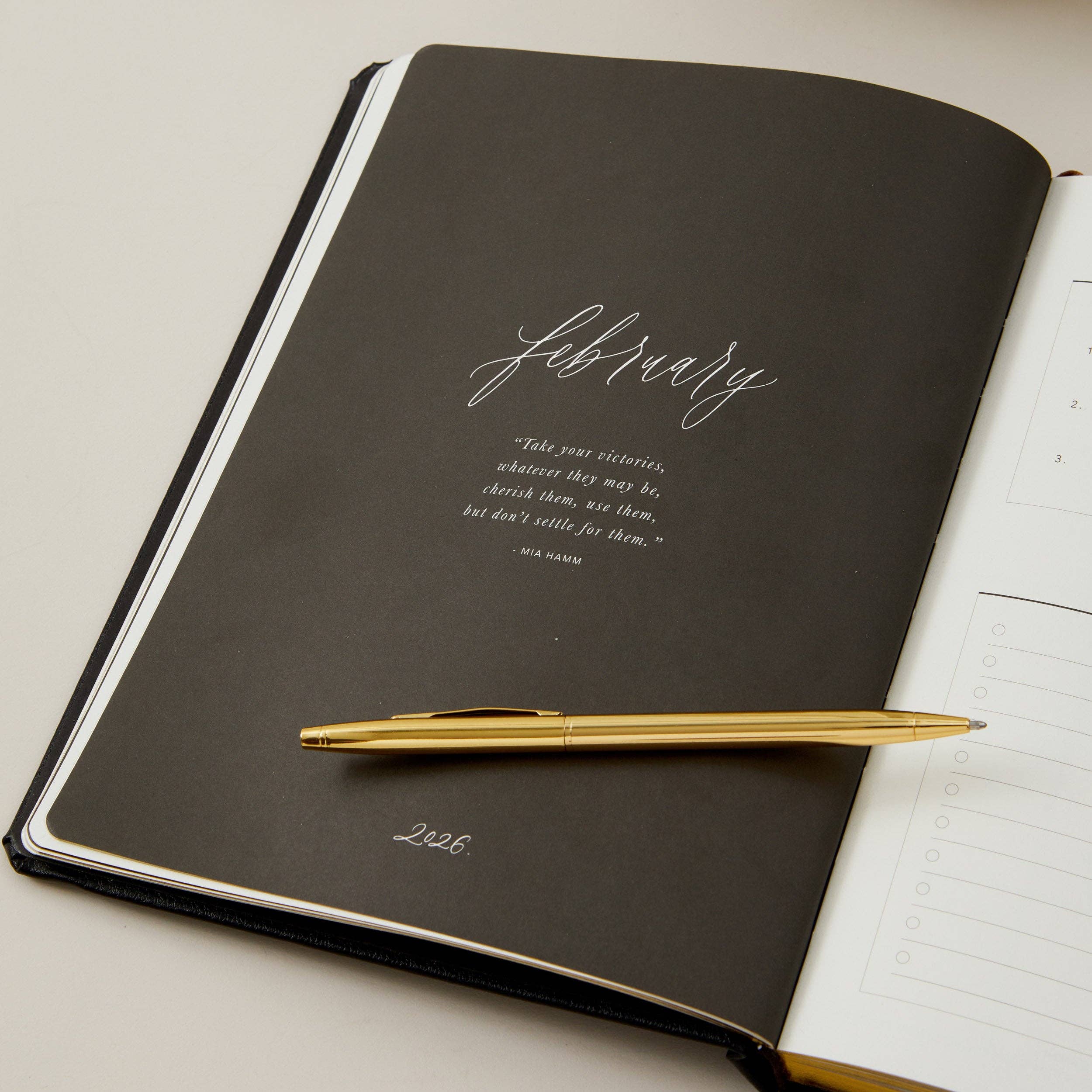 2026 Weekly Planner - Black by Blush And Gold