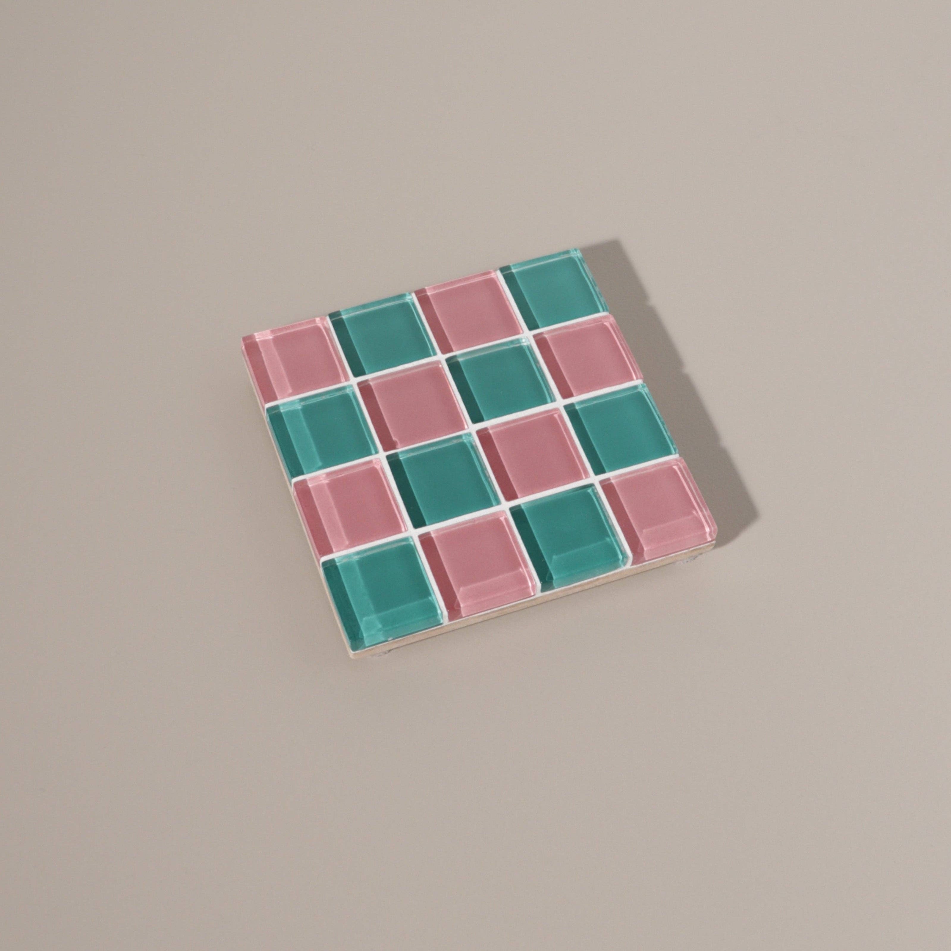 Glass Tile Coaster  - Sour Watermelon