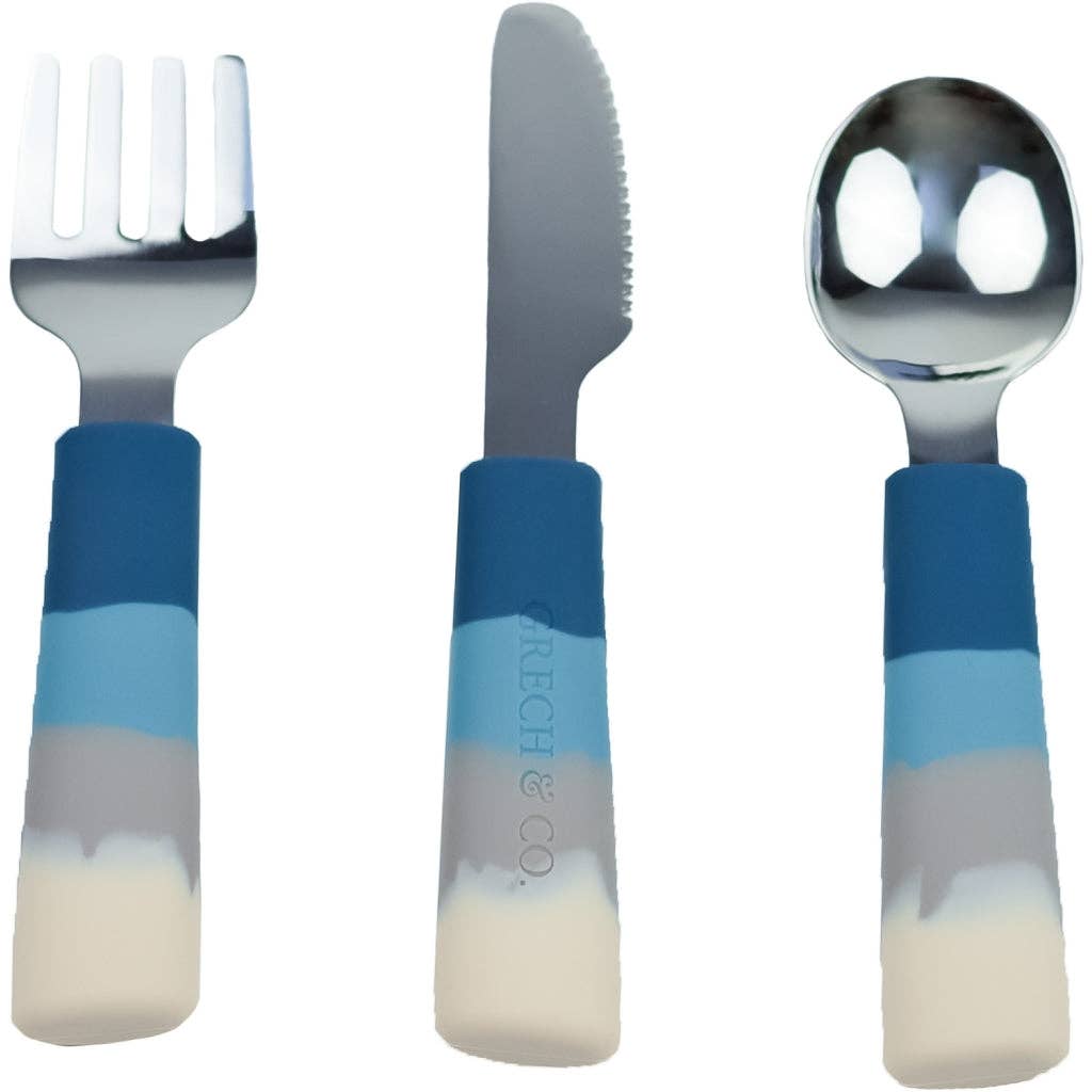 3 Piece Cutlery Set - Desert Teal Ombre: One-size by GRECH & CO.