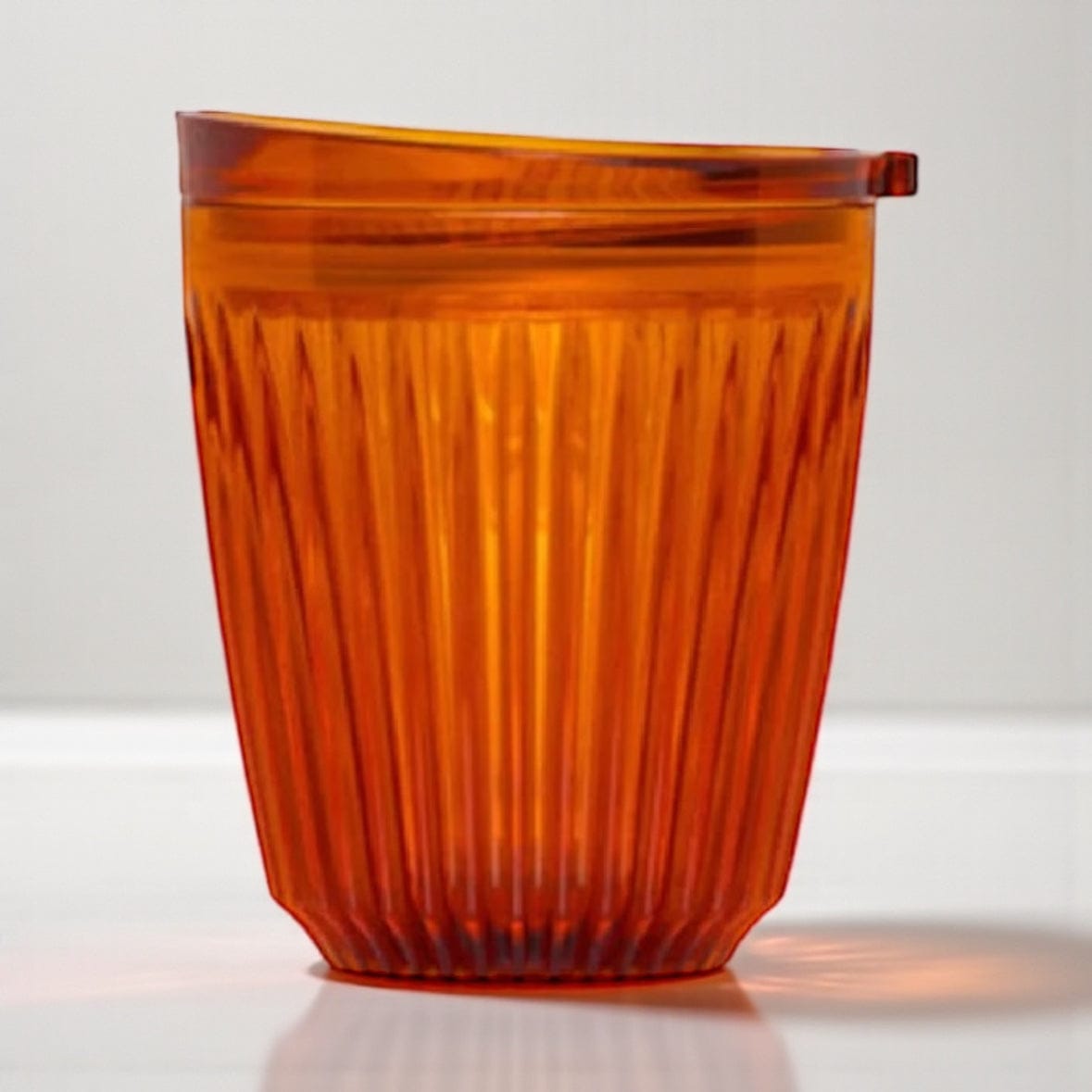 8oz  HuskeeRenew Cup and Lid - Amber and Smoke Amber by Huskee