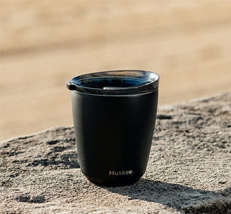 8oz HuskeeSteel Cup & Lid - Black by huskee