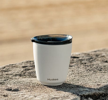 8oz HuskeeSteel Cup & Lid - White by huskee