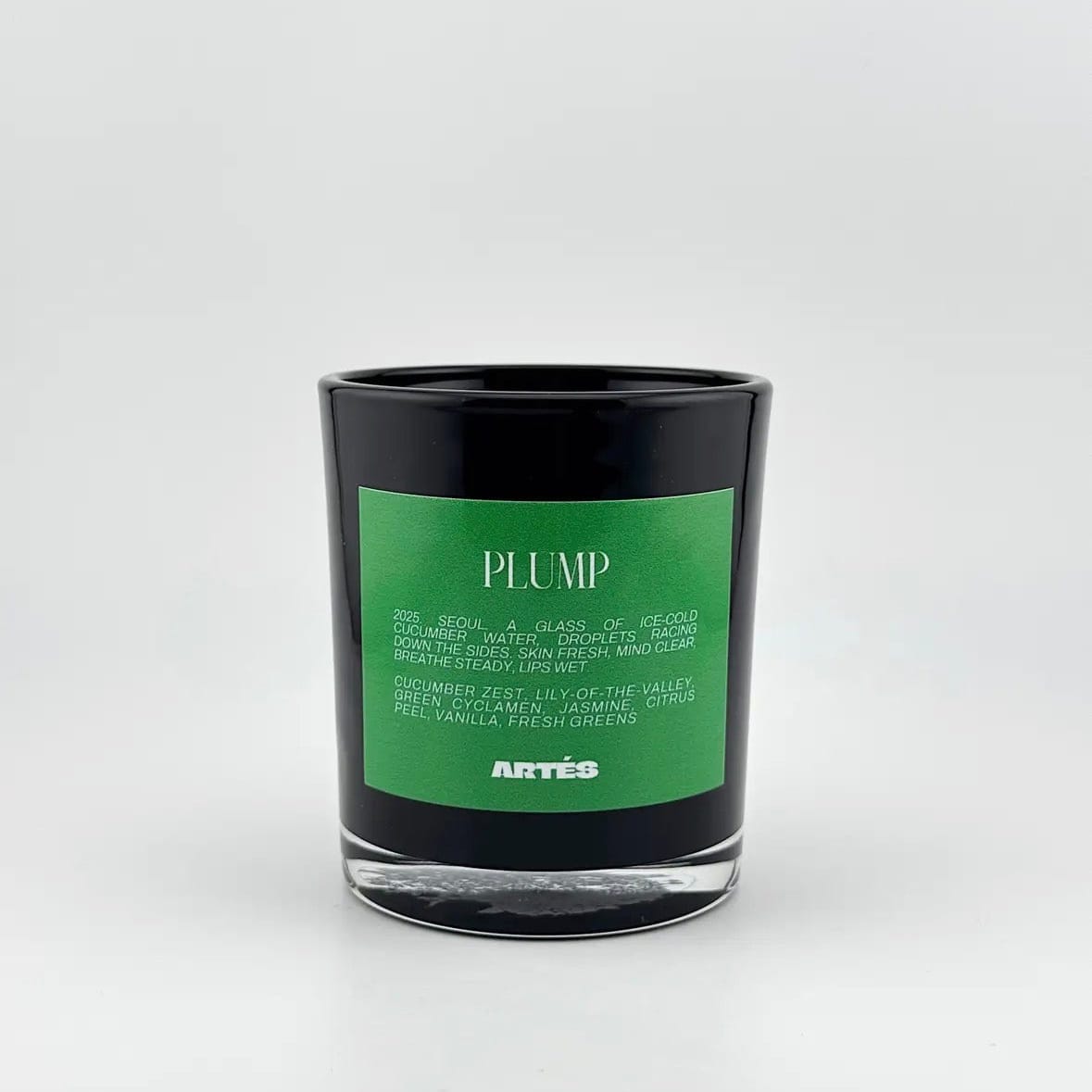 Artes PLUMP Scented Soy Candle - Fresh Cucumber & Crisp Greens 280G · 60 hours of burn by ARTES