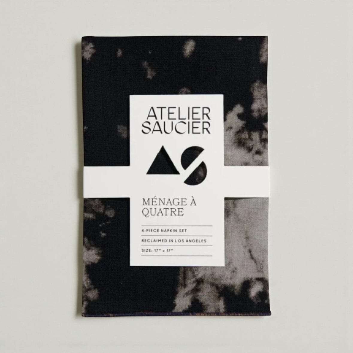 Atelier Saucier After Dark Linen Napkin Set of 4 After Dark Linen Napkin Set by Atelier Saucier