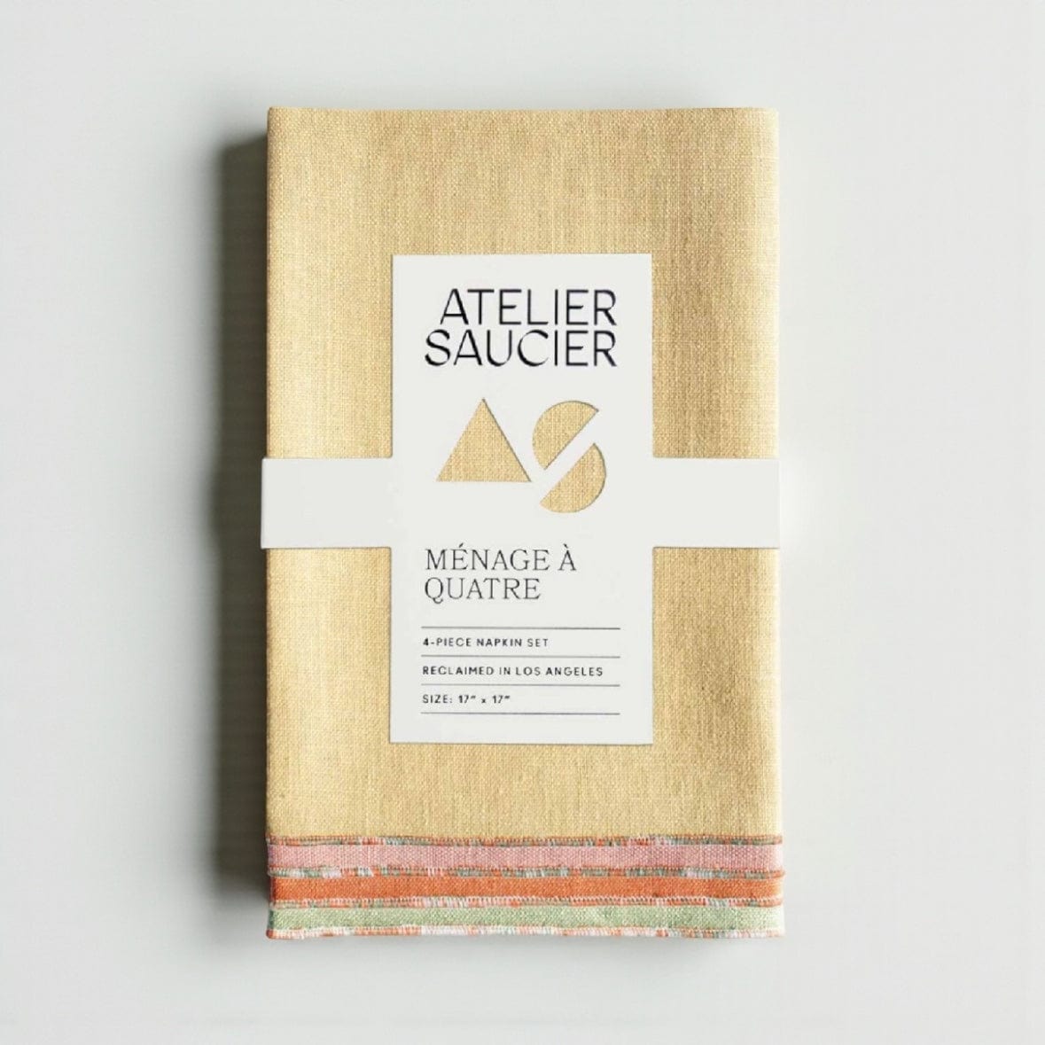 Atelier Saucier The Santa Fe Linen Napkin Set of 4 by Atelier Saucier