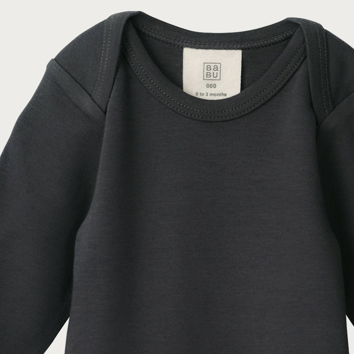 BABU Organic Cotton Long Sleeve Bodysuit – Charcoal, Marigold & Sage Star 0–3M by Babu