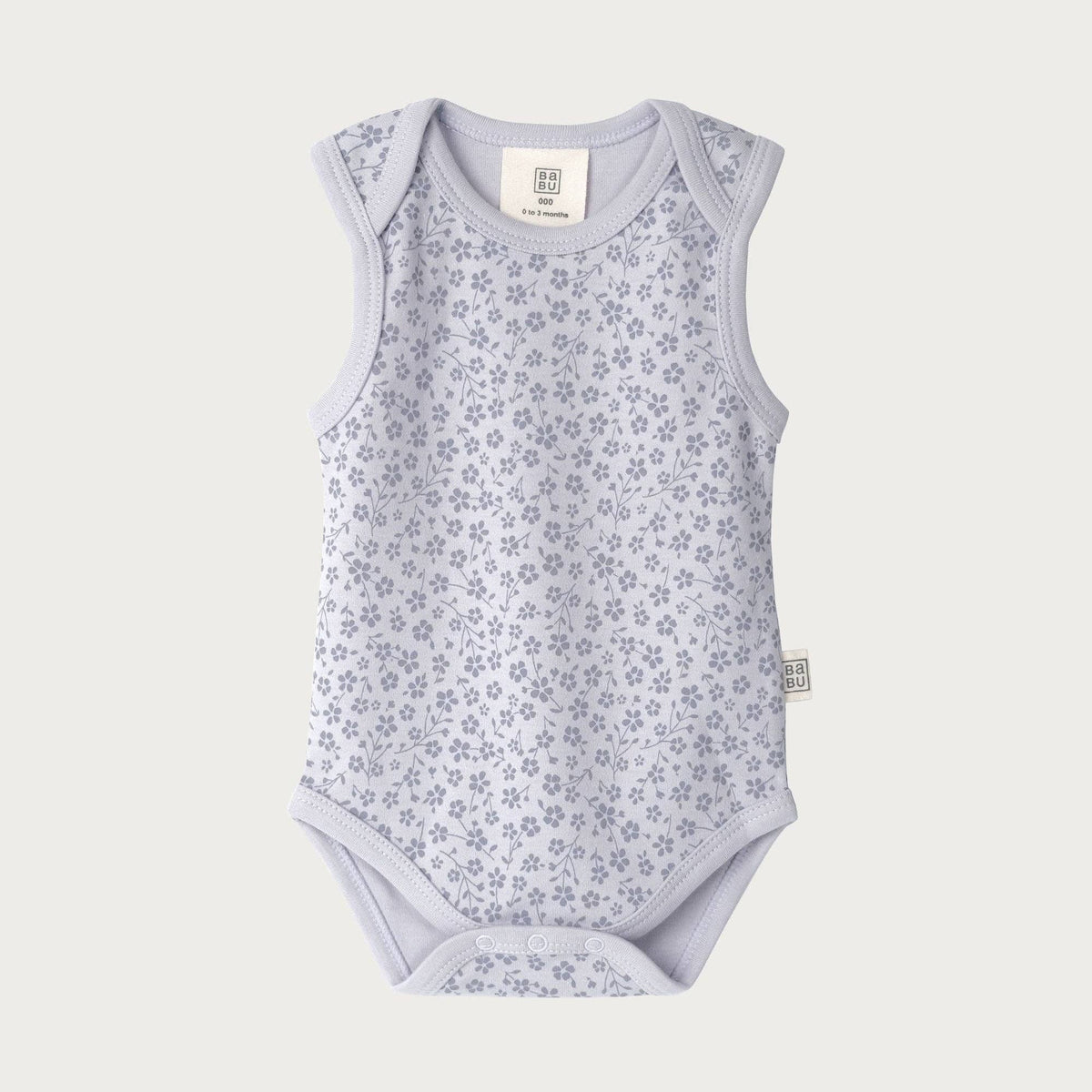 BABU Organic Cotton Singlet Bodysuit – Sage, Marigold and Ditsy Floral 0–3M DITSY FLORAL by Babu