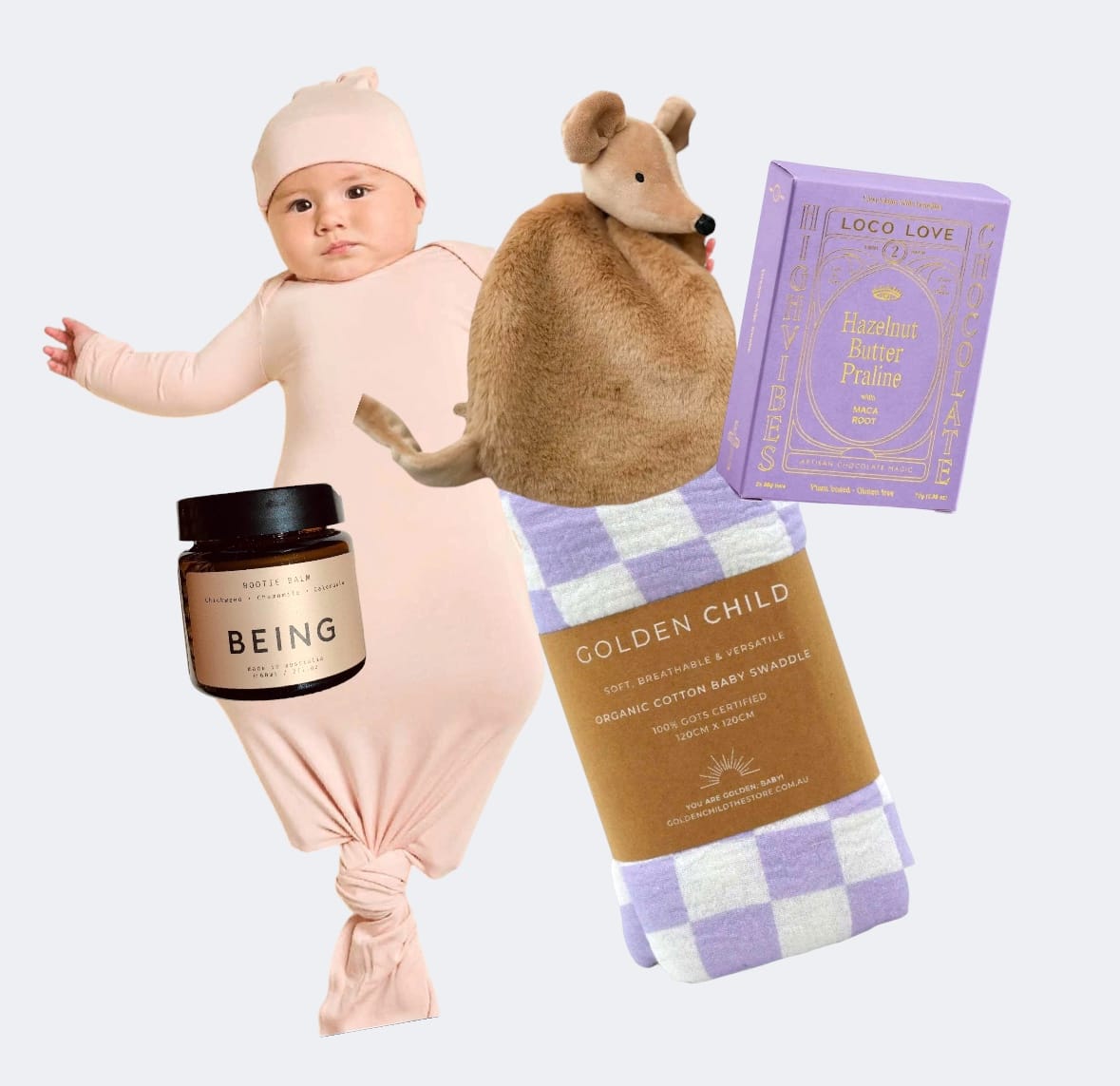 Baby Girl Gift Box - Wrapped in Comfort  Fairy Dust by Claya