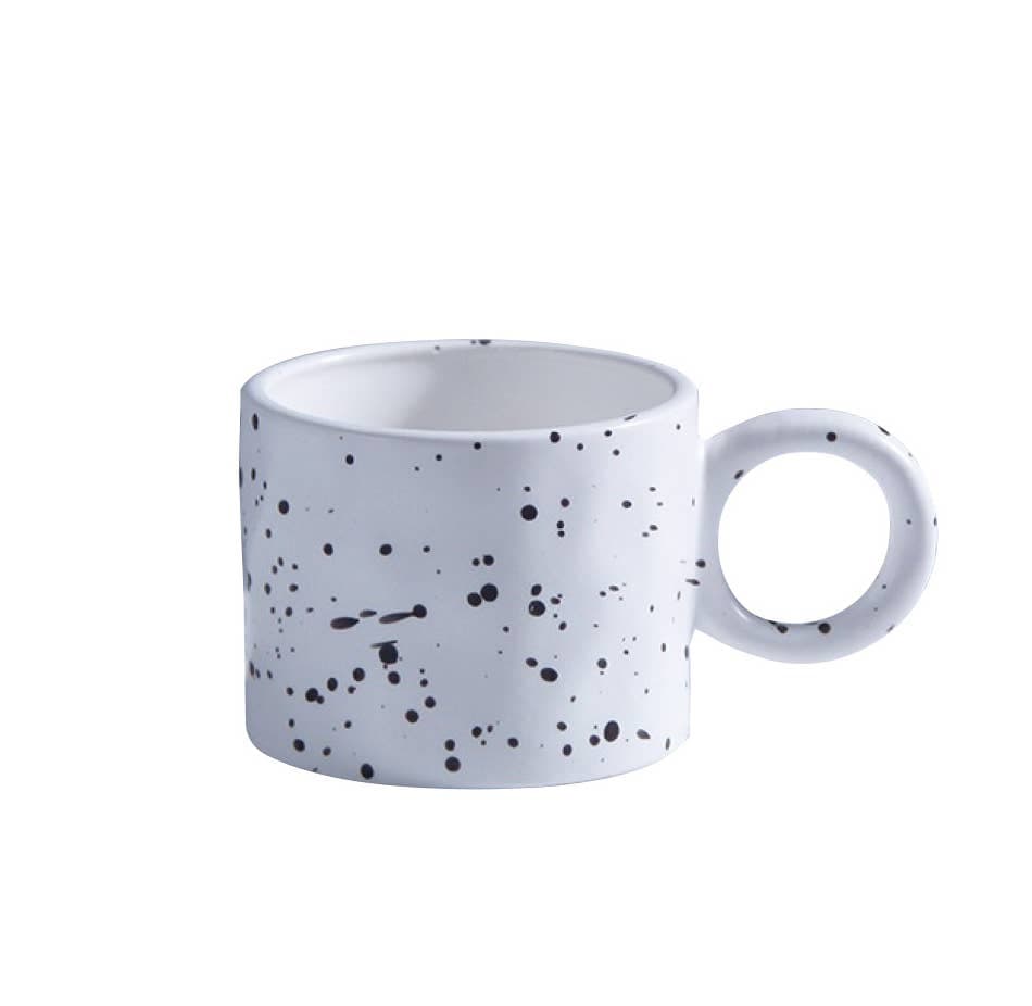 "Bague" Handmade Textured Ceramic Mug - Ink Splashed Pattern by TUTU Home - Tableware & Decor