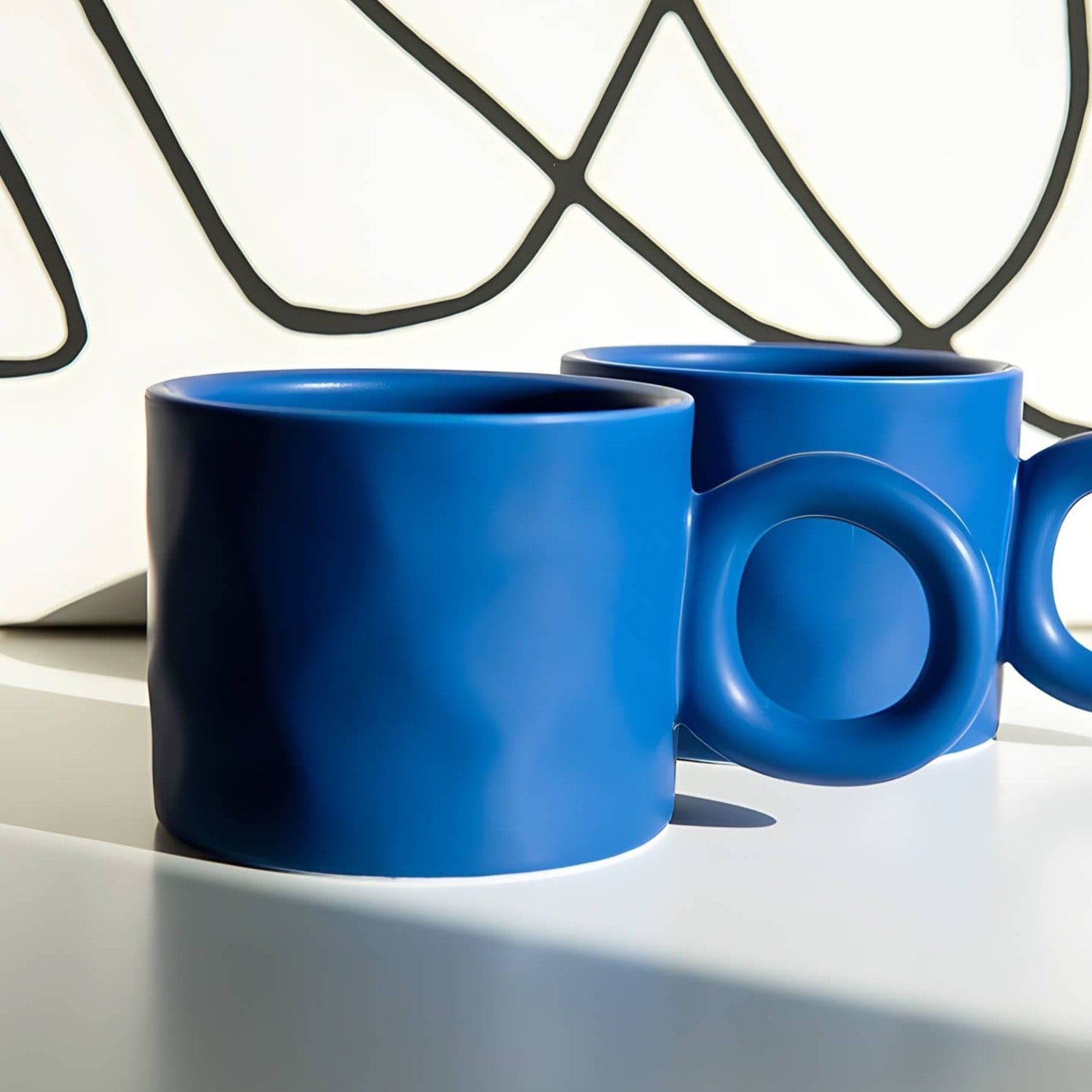 "Bague" Handmade Textured Ceramic Mug - Klein Blue by TUTU Home - Tableware & Decor