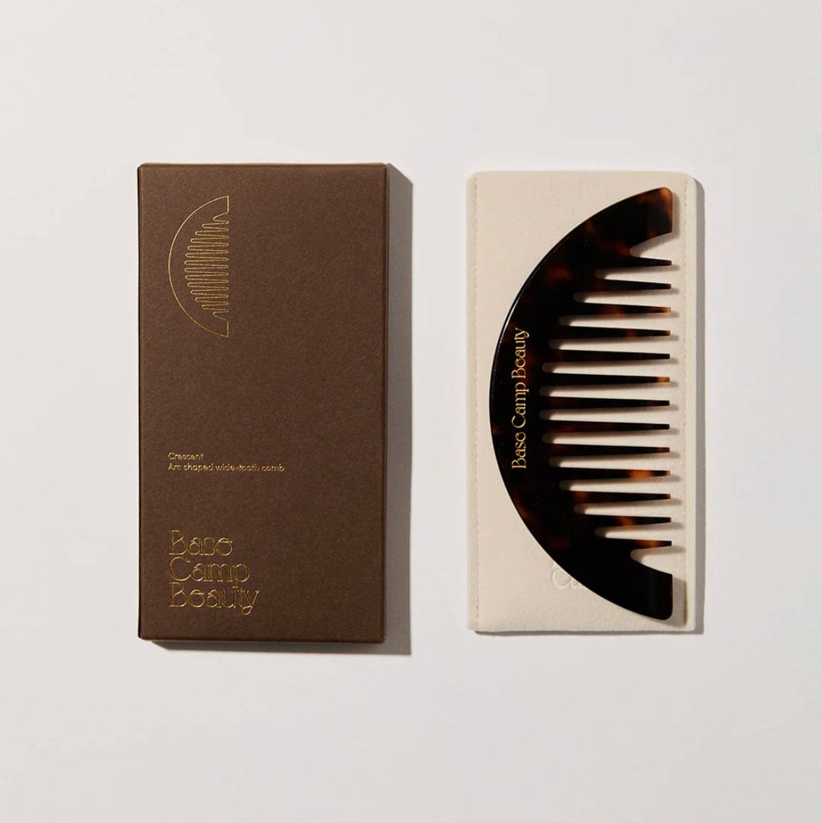 Base Camp Beauty Hair Combs - Assorted Colours + Styles Crescent Comb Tortoise by Base Camp Beauty