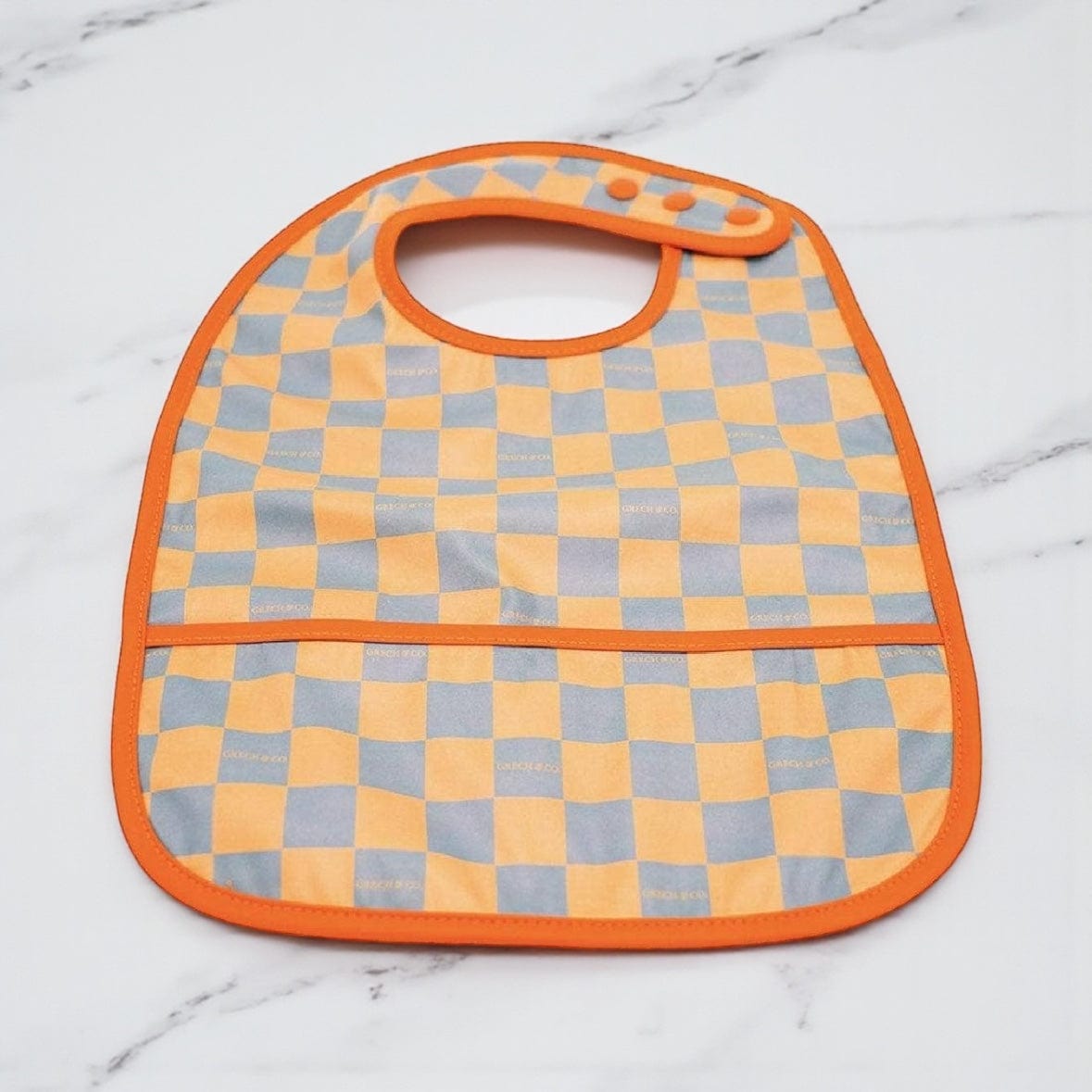 Basic Bib - Checks  Laguna + Wheat by Grech & Co.