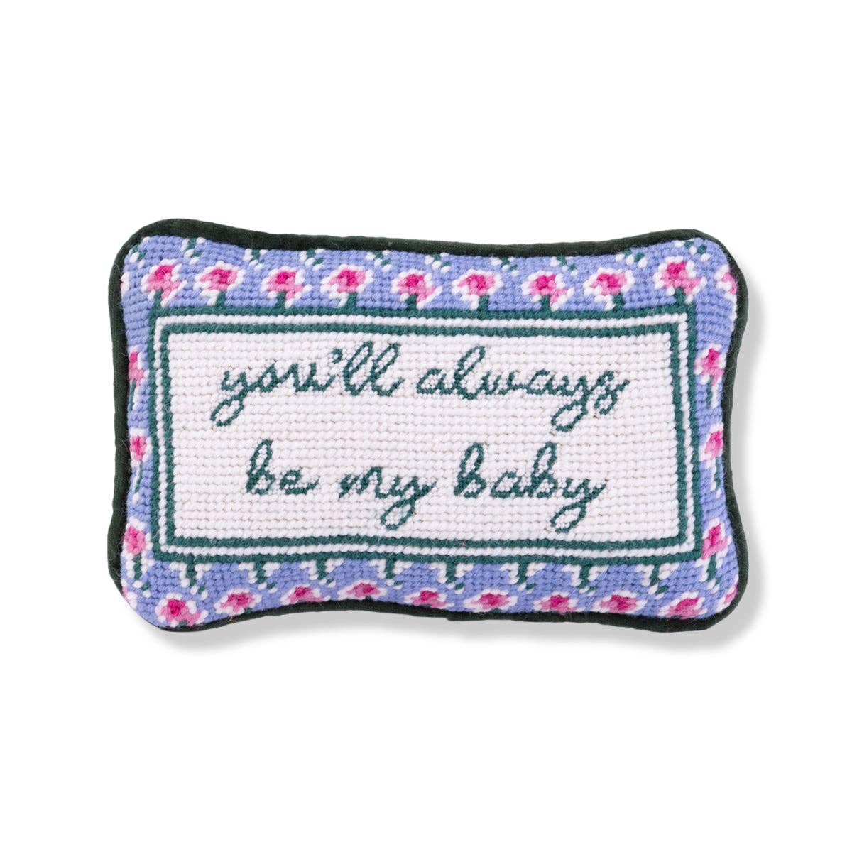 Be My Baby Mini Needlepoint Pillow by Furbish Studio