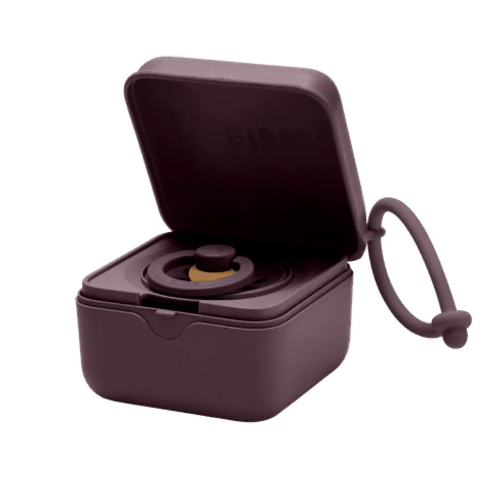 BIBS Pacifier Box - Dummy Storage and Steriliser Case Plum by Bibs