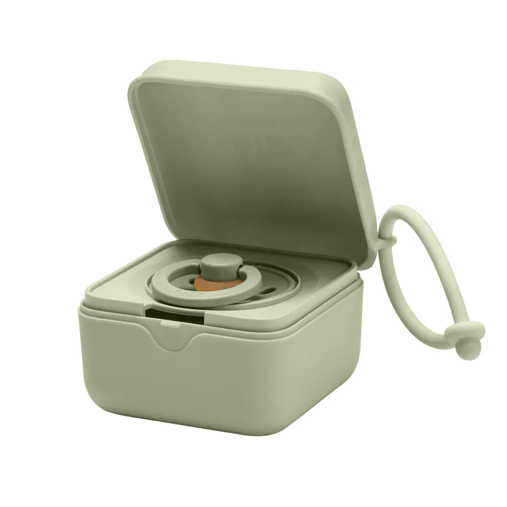 BIBS Pacifier Box - Dummy Storage and Steriliser Case Sage by Bibs