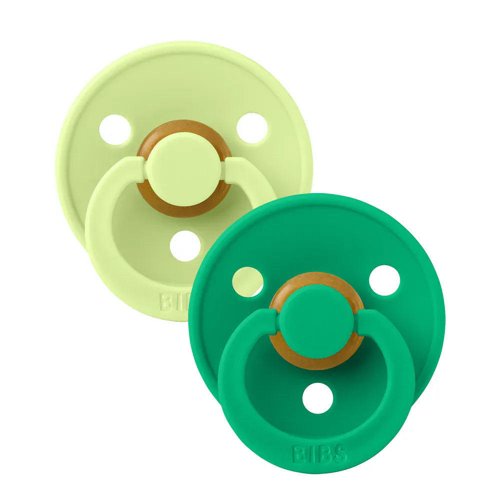 BIBS Round Latex Dummy (2 Pack) – Size 1 (0+ Months) by Bibs