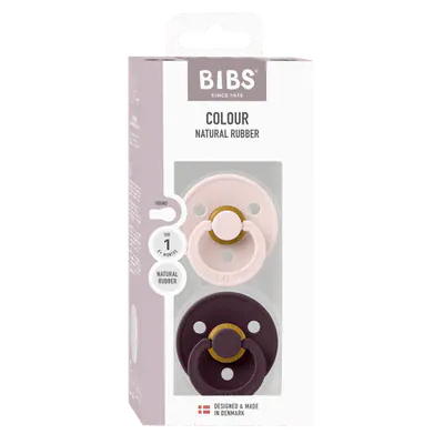 BIBS Round Latex Dummy (2 Pack) – Size 1 (0+ Months) by Bibs