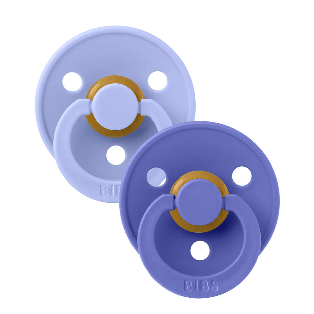 BIBS Round Latex Dummy (2 Pack) – Size 1 (0+ Months) by Bibs