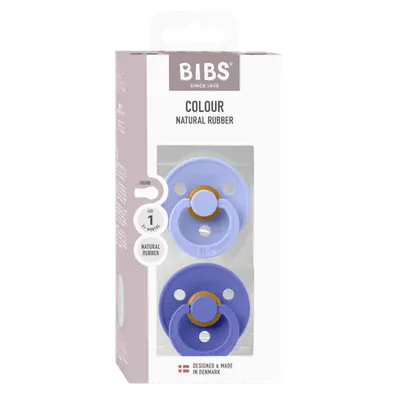 BIBS Round Latex Dummy (2 Pack) – Size 1 (0+ Months) by Bibs