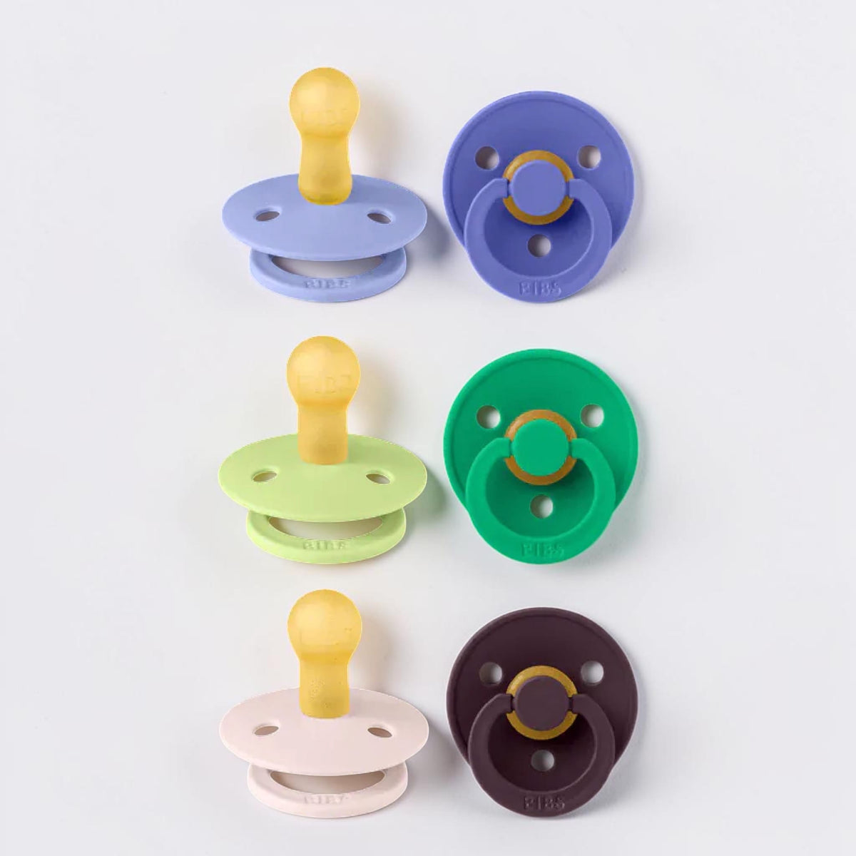 BIBS Round Latex Dummy (2 Pack) – Size 1 (0+ Months) by Bibs