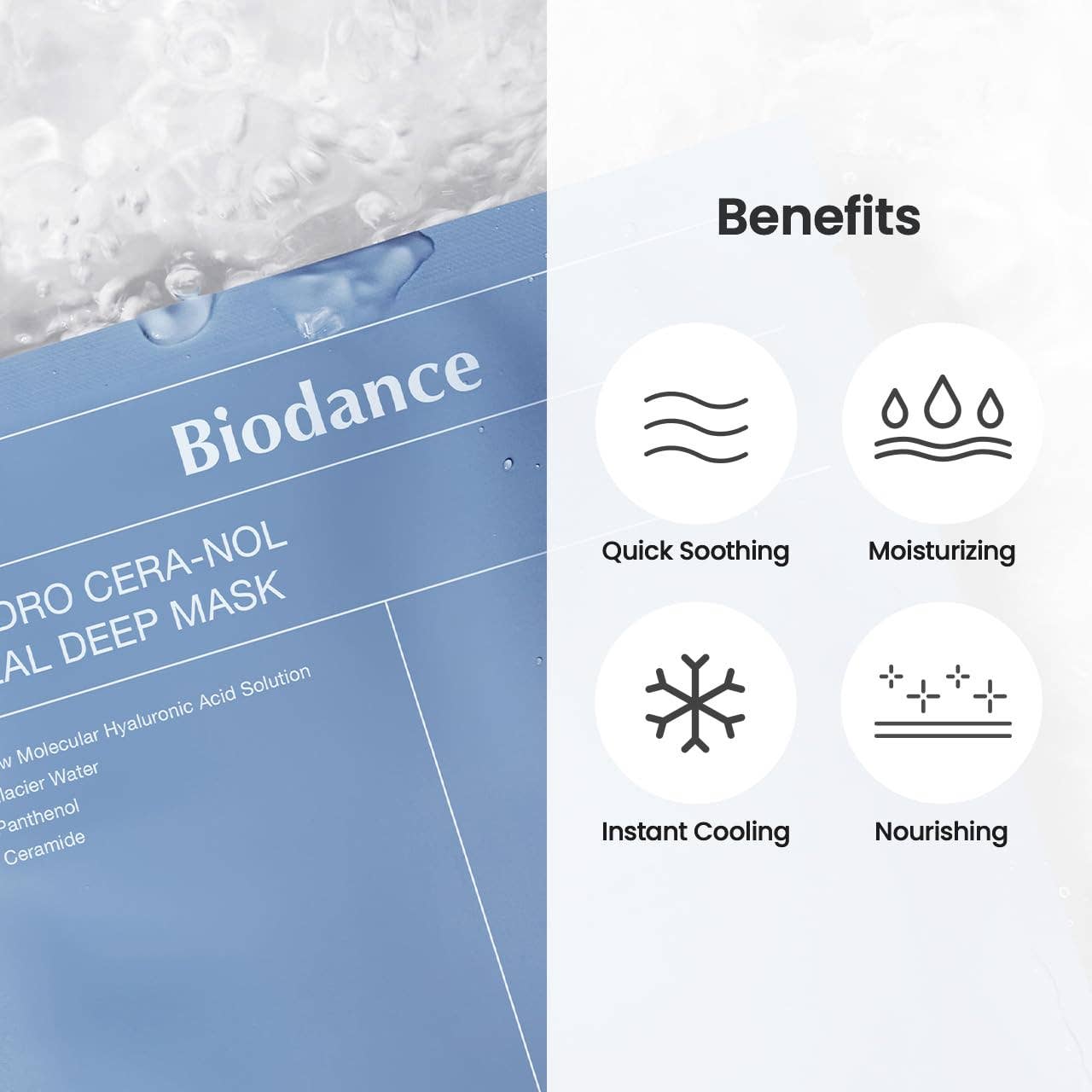 BIODANCE Hydro Cera-Nol Real Deep Mask – Soothing & Barrier-Strengthening Hydrogel Mask by Glowiss
