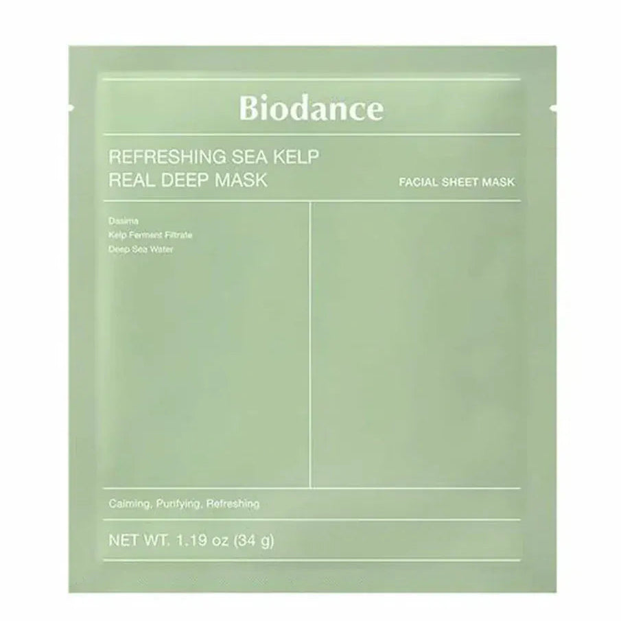 BIODANCE Refreshing Sea Kelp Real Deep Mask – Hydrating & Firming Hydrogel Face Mask by Glowiss