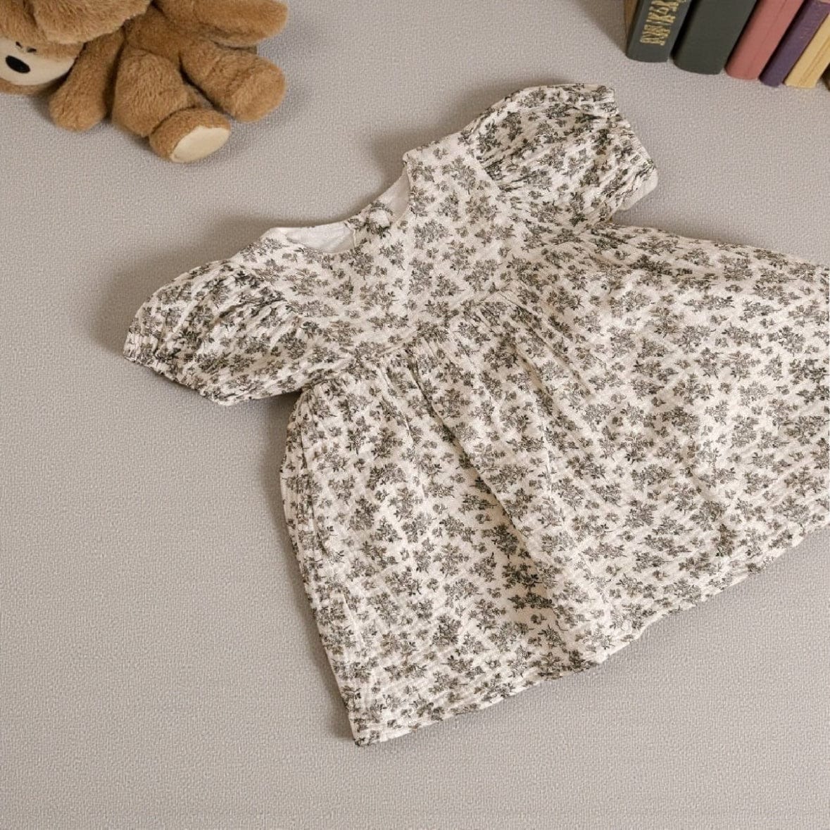 Blue Daisy Ellery Little Girls Dress in Oak Floral - Last One Size 4 Four by Blue daisy