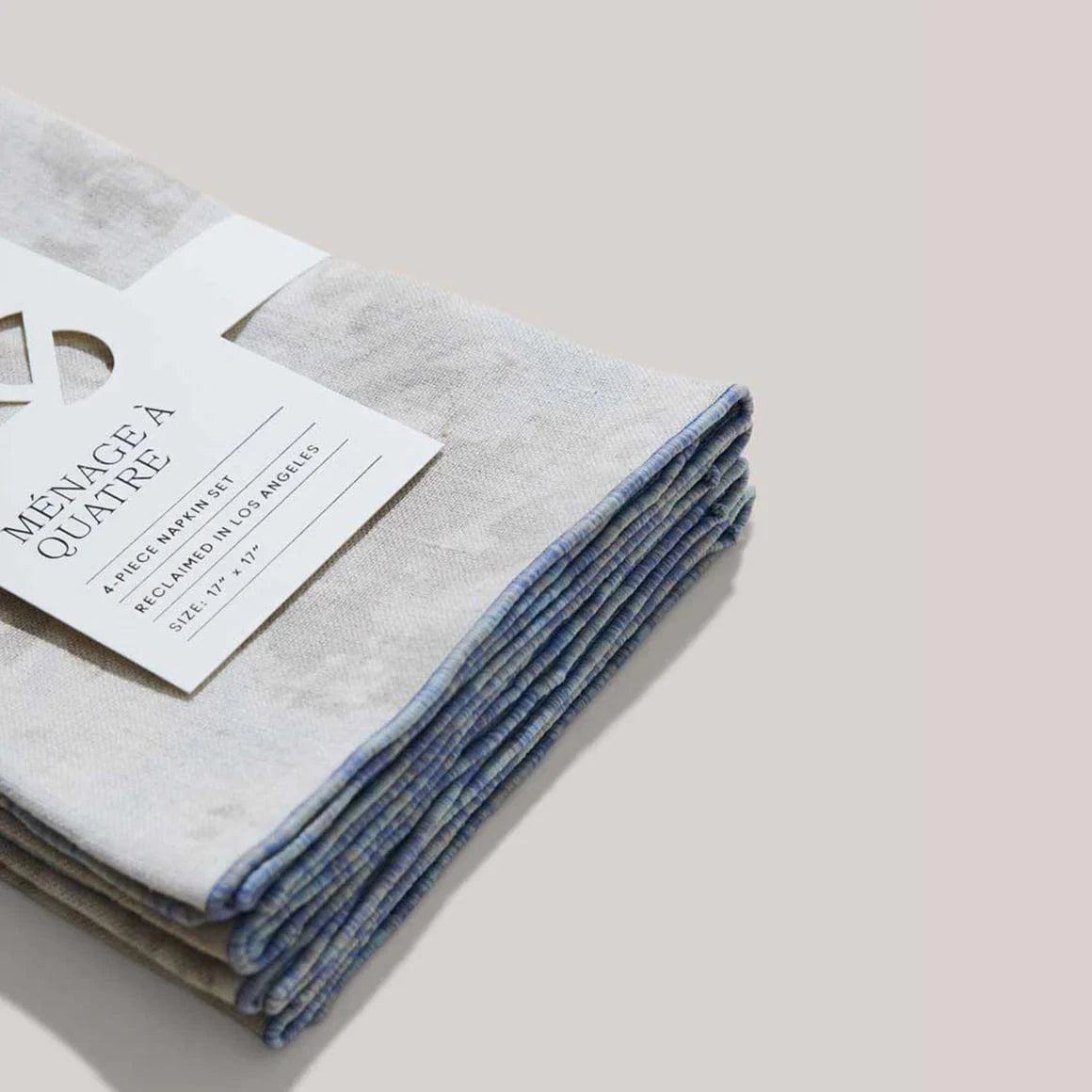 Blue Sky Linen Napkin Set by ATELIER SAUCIER